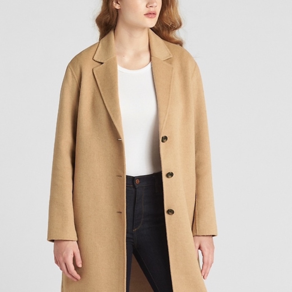 Gap Wool Blend Car Coat in Camel sz XL